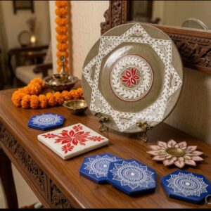 Papier mache Dish on a table